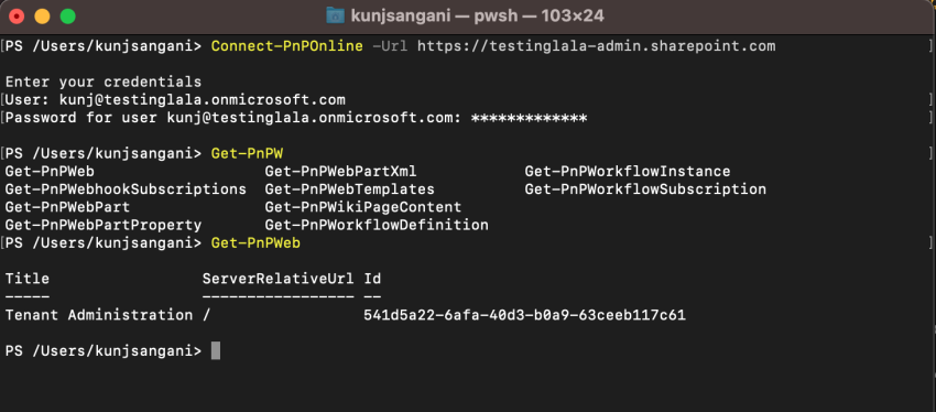 How to run PnP PowerShell in macOS